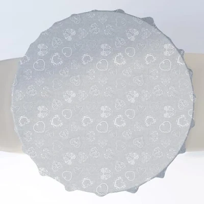 Imagen de Hule, Mantel Mesa Antimanchas, Comedor y Cocina PVC Antimanchas Impermeable, Redondo 140 cm Gris Claro