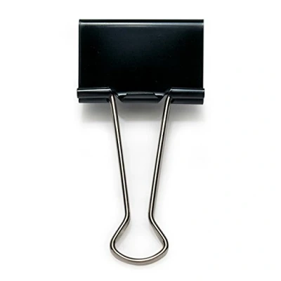 Imagen de Rapesco FBC500B1 Pinzas/Clips de 50 mm con Brazos Plegables, Capacidad hasta 215 Hojas, Negro, Paquete 10