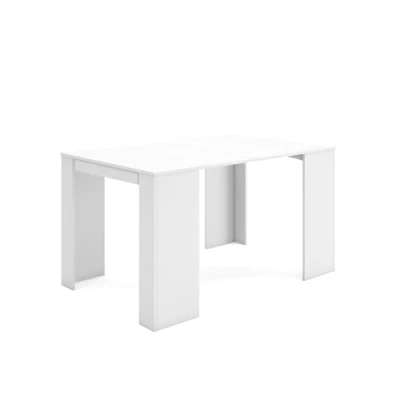 Imagen de Skraut Home Mesa Consola Extensible Comedor Plegable 140 para 6 comensales y Cocina Estilo Moderno Blanco