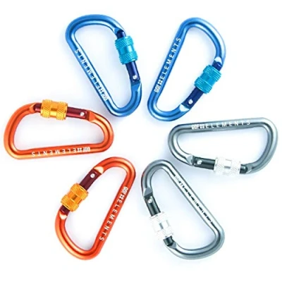 Imagen de GO!elements Mini Mosquetón Micro 6 con tapón de Rosca, envase 2 o Unidades, Color:Multi