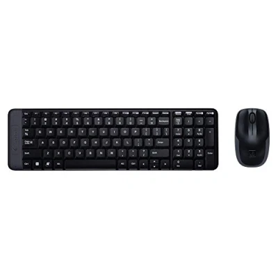 Imagen de Logitech MK220 Combo con Teclado y Ratón Inalámbrico compacto para Windows, Disposición QWERTY US Internacional Negro