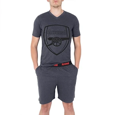 Imagen de Arsenal FC Pijama Corto para Hombre Producto Oficial Gris XL