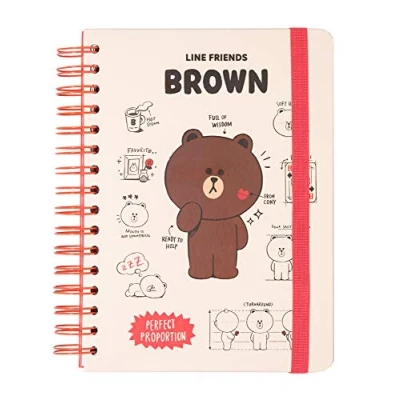 Imagen de Grupo Erik Cuaderno Line Friends A5 punteado Bullet journal de notas Bloc Licencia oficial