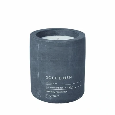 Imagen de blomus FRAGA Vela perfumada L de cera soja, imán, aspecto hormigón, fragancia suave, 55 h combustión, baja en hollín (11 x 9 cm, color: 65658)
