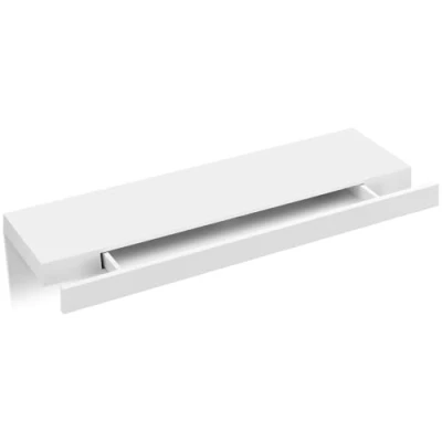 Imagen de WOLTU Estantes para Pared Blanco con Cajon Estanterías Suspendida Libros Fotos Flotante Colgantes Salon Baño Cocina y Dormitorio 80x25x5cm RG9345ws