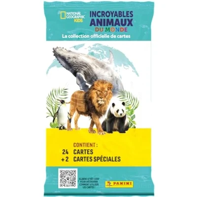 Imagen de Panini National Geographic Kids Trading Cards Animales Fat Pack 24 Cartas, Incluyendo 2 Tarjetas Especiales (004881B26FPF)