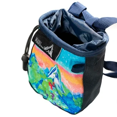 Imagen de Madu Climb Bolsa de tiza para escalada en roca, color azul