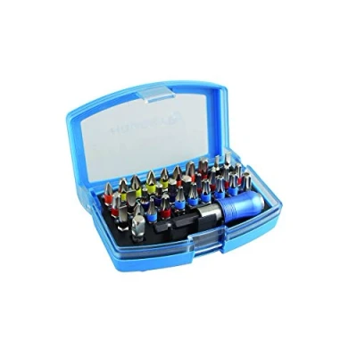 Imagen de Hogert Technik HT1S400 Kit de puntas tornillo Caja plástico 32