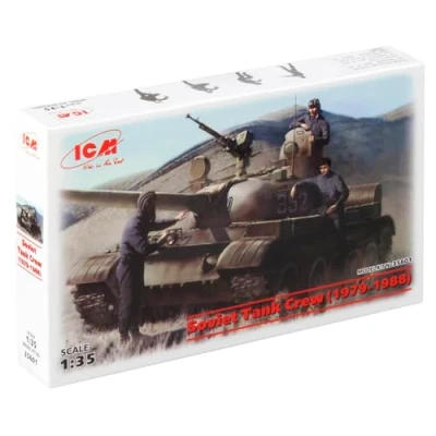 Imagen de Icm 1:35 Tripulación de Tanques soviéticos (1979 1988) 4 higos, Color Negro. (ICM35601)