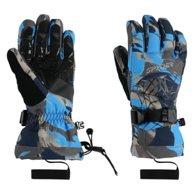 Imagen de Spyder Guantes Overweb, Niño, Camuflaje Aether Blue, S