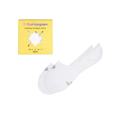 Imagen de Burlington Everyday 2 Pack Box M IN algodón invisibles unicolor pares, Calcetines pinkies Hombre, Blanco (White 2000) nuevo ecológico, 39 40