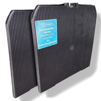 Imagen de DL pro 2 filtros de carbón activo para Falmec 103050107 Nº 3 tipo B campana extractora