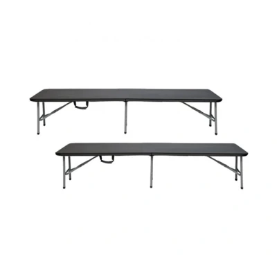 Imagen de 7H SEVEN HOUSE Pack 2 Bancos Plegables Catering Efecto Madera 180x30x43cm 7house