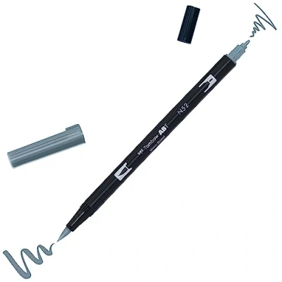 Imagen de Tombow ABT Dual Brush Rotulador Doble Punta Pincel Acuarelable Para Lettering, Dibujo, Pintura, Manga Uso Doméstico y Profesional Color cool gray 8
