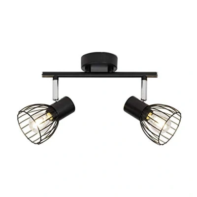 Imagen de BRILLIANT Lámpara Blacky spot tube 2flg negro 2x D45, E14, 40W, adecuado para lámparas de caída (no incluidas) Escala a ++ E Apto LED