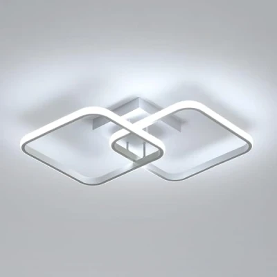 Imagen de Comely led lámpara de techo moderna forma cruz 64x39cm 42W blanco 6500K caliente aluminio geométrica estilosa para salón dormitorio comedor oficina