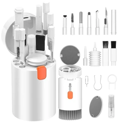 Imagen de VICHYIE 20 in 1 Kit Limpieza PC, Cepillo Teclado, Accesorio para AirPods, Multifuncional Ordenador, Auriculares, Teléfonos, Cámaras, Pantalla