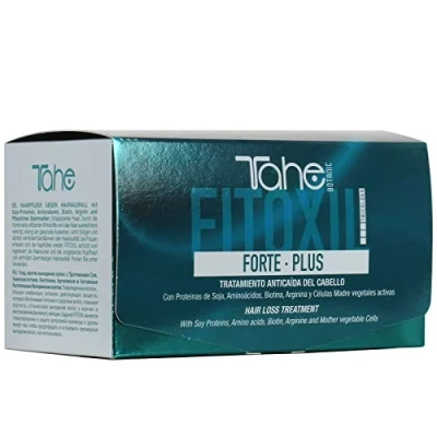 Imagen de Tahe Fitoxil Forte Plus Tratamiento Anticaída del Cabello para Cabellos Castigados con Proteínas de Soja, Aminoácidos, Biotina, Arginina y Células Madre Vegetales Activas, 6 x 10 ml