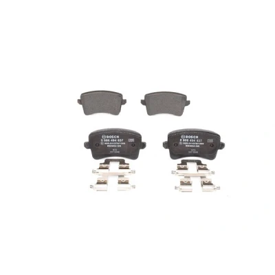 Imagen de BOSCH 0 986 494 637 Juego de pastillas freno Low Metallic con instrucciones montaje, Chapa antichirridos, tornillos AUDI: A5 B8 Sportback