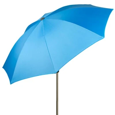 Imagen de AKTIVE Sombrilla playa grande, 220 cm, Color azul, Mástil acero, Inclinable y regulable en altura, Tejido poliéster, Protección UV50, Sombrillas grandes, Incluye funda transporte con asa (62336)