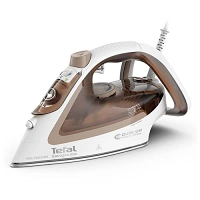 Imagen de Tefal FV5780 Easygliss Eco Plancha de vapor (2800 W, 240 g/min, automático, 50 vertical, suela Durilium AirGlide, 88% reciclable, mocha/blanco)