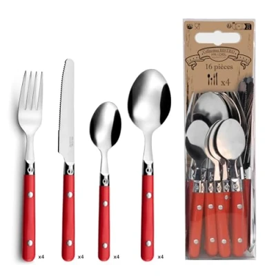 Imagen de Pradel Saxo Set 16 Cubiertos Acero Inox 25cm 1,2mm Bicolor