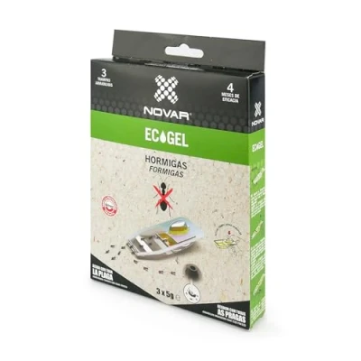 Imagen de ECOGEL Trampa Hormigas con insecticida Máxima atracción Elimina la Colonia Entera Efectivo en Interiores y Exteriores 3 trampas