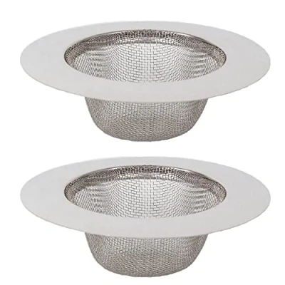 Imagen de 2 Piezas Bañera Fregadero Filtro, Acero Inoxidable Cocina Filtro Drenaje, Colador Inoxidable, Adecuado para Baño, de Cocina, Residuos