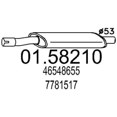 Imagen de MTS 01.58210 Silenciador Intermedio 750 FIAT: Barchetta