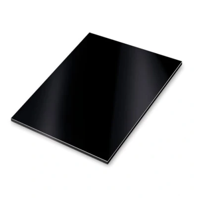 Imagen de iSecur I Panel compuesto de aluminio negro 15 x 20 cm señalización resistente a la intemperie para modelismo stand exposición construcción az_140