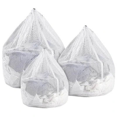 Imagen de Fousenuk 3 Piezas Bolsa Lavadora Ropa Interior, Bolsas para Sucia Malla, Sujetadores Grande Interior Evita que la se Deforme y Arrugue Reutilizable con Cordón
