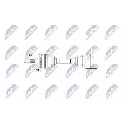 Imagen de NTY NPW ME 020 Árbol de Transmisión Eje delantero, izquierda, derecha Caja cambios manual, automática