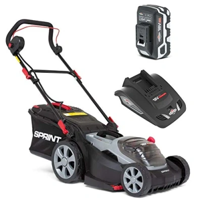 Imagen de Sprint 18V Cortacésped con Batería de litio, 370P18V , 37cm, Powered by Briggs &amp; Stratton, hasta 520 m2, Incluyendo 1 x 5Ah y Cargador, 5 años Garantía