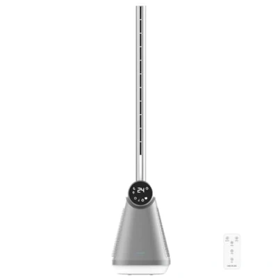 Imagen de Cecotec Ventilador de torre EnergySilence 9890 Skyline Bladeless Sin Aspas 39&quot;, 50W, Pantalla LED táctil, Mando a distancia, 3 Velocidades, Modos, Temporizador 15 horas, Oscilación 40º