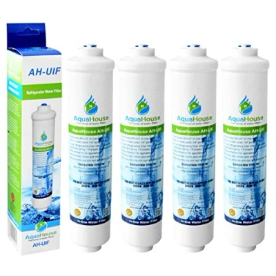 Imagen de 4x AquaHouse AH UIF Filtro de agua para nevera compatible con Samsung LG Haier Daewoo solo filtros externos