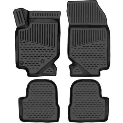 Imagen de Element 3D Alfombrillas Interior de Coche a Medida TPE Opel Corsa, F 2019 &gt;, Hatchback, 4 pcs., Negro