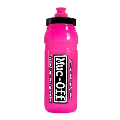 Imagen de Muc Off Botella de Agua Modelo Elite Fly Rosa, 550 Ml Bidón Deporte Ligero, sin BPA, con Tapón Ergonómico Para Flujo 100% Reciclable