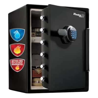 Imagen de Master Lock Caja Fuerte de Seguridad [Ignifuga y Resistente al Agua] [Combinación Digital] [XX large/56L] LFW205FYC, Negro, Gris, XX Large