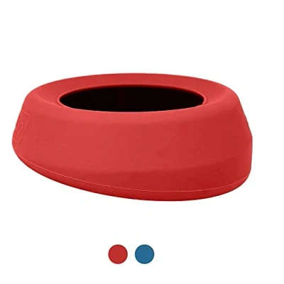 Imagen de Kurgo Wander Cuenco para Agua Portátil Perros, Sin Derrames, de Viaje, Comedero y Bebedero Salpicaduras, 0,7 L Rojo