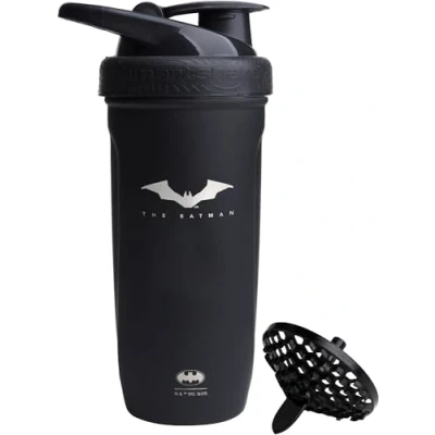 Imagen de Smartshake Justice League Reforce Batman Shaker Botella 900 ml, DC Comics de agua acero inoxidable, regalos para hombres