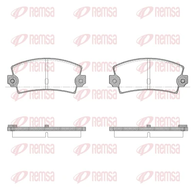 Imagen de REMSA 0021.36 Juego de pastillas freno Eje trasero con contacto avisador desgaste VOLVO: S40 II, C30, C70 2 Cabriolet, MAZDA: 5, 3 Hatchback