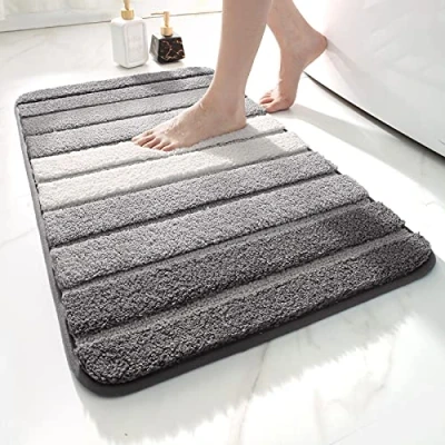 Imagen de DEXI Alfombra Baño Antideslizante,Alfombrilla de Absorbente,Alfombra Lavable a Máquina con Microfibras Suaves Agua para Bañera,Ducha y (50 x 80 cm,Gris)