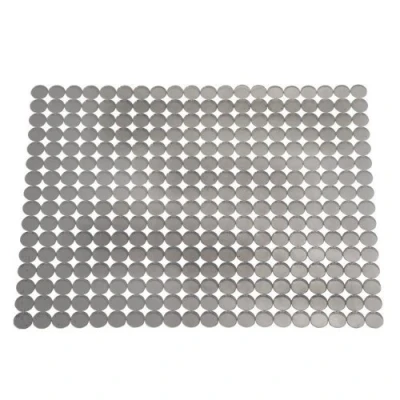 Imagen de iDesign Secaplatos recortable para fregadero, escurridor de platos y vasos grande plástico, alfombrilla escurreplatos secar la vajilla, gris