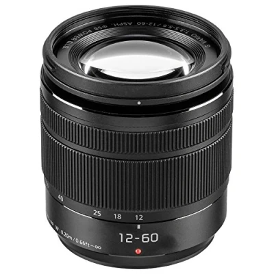Imagen de Panasonic LUMIX H FS12060 Objetivo Zoom estándar para cámaras de montura M4/3 (Focal 12 60 mm, F3.5 F5.6, tamaño filtro 58 MEGA O.I.S), negro