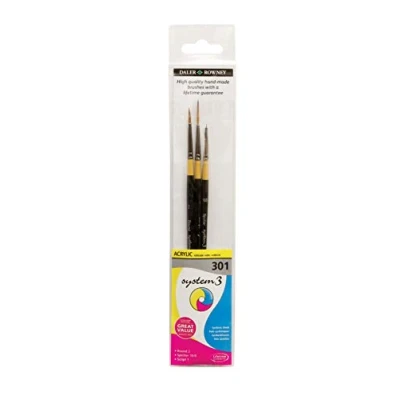 Imagen de Daler Rowney System 3 Estuche Pinceles Mango Corto 500 5 Unidades