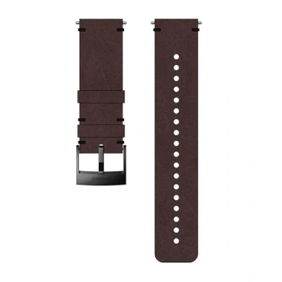 Imagen de Suunto SS050232000 Correa de sustitución original para todos los relojes Spartan Sport WRH y 9, Cuero, largo: 22,7 cm, ancho: 24 mm, incluye pasadores fijación, marrón/negro