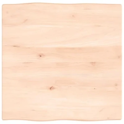 Imagen de vidaXL Tablero de Mesa Madera Maciza Roble Borde Natural 60x60x2 cm, Madera, Comedor,