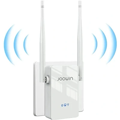 Imagen de Repetidor WiFi, Amplificador WiFi 300Mbps 2,4 GHz Largo Alcance Extensor de Señal para Casa con Modos Repetidor/Enrutador/Ap, Puerto Ethernet, 2 Antenas Externas, WPS
