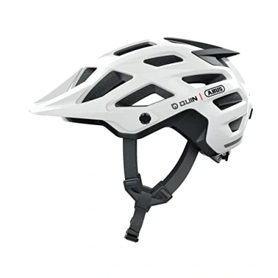 Imagen de ABUS MTB casco Moventor 2.0 QUIN de bicicleta inteligente con Bluetooth®, detección caídas y sistema alarma SOS unisex blanco brillante, M
