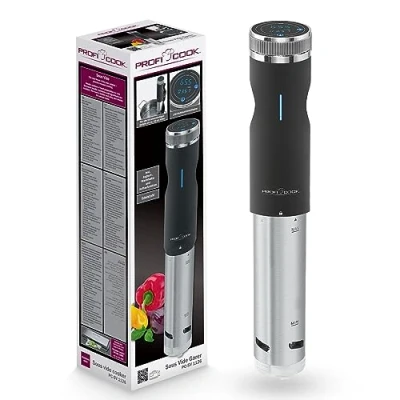 Imagen de Profi Cook PC SV 1126 Cocedor al vacío Pantalla LED multifunción Panel de control táctil 800 Watts Color plata